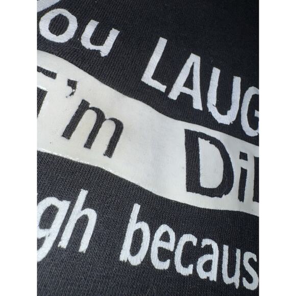 Vintage Hybrid Tee Adult L Large You LAUGH because im DiFFERENT... funny comedy - Picture 3 of 8
